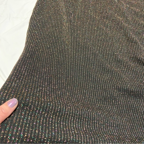 LOFT Shimmer Sweater Dress New! Multicolored glitter metallic medium black - Picture 11 of 11